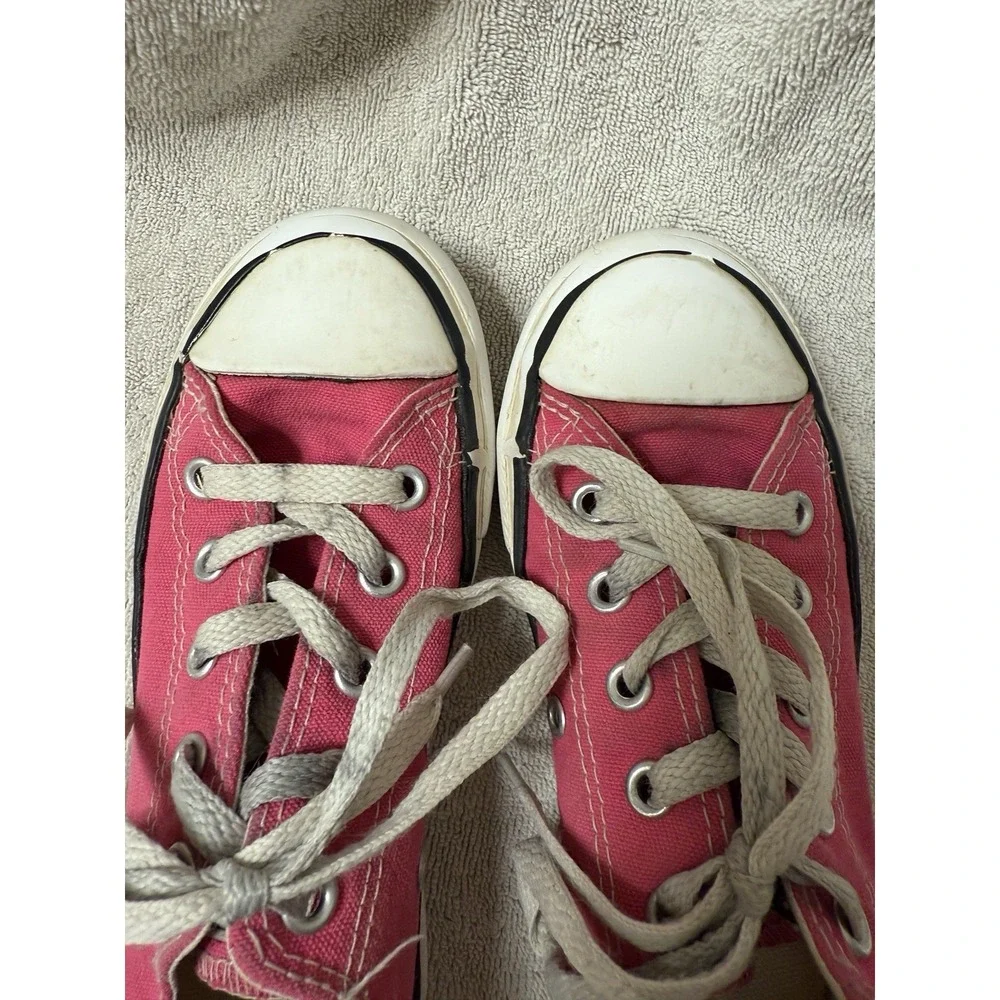 Converse All Star Low Top Pink Shoes Kids Girls‎ Youth Size 12